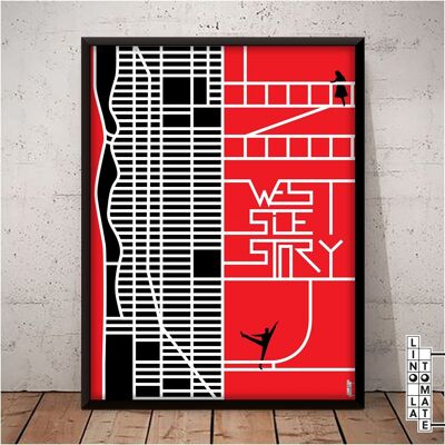 Poster Lino il Pomodoro L220
L'omaggio di Lino il Pomodoro a “WEST SIDE STORY” (versione universale)
Leonard Bernstein, Robert Wise, Steven Spielberg
