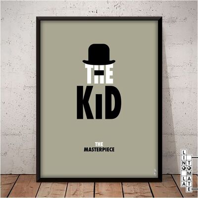 Poster Lino die Tomate L226e
Hommage von Lino la Tomate an „THE KID“ (alter Stil) (englische Version)
Charlie Chaplin