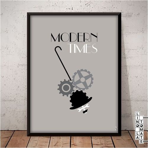 Affiche Lino la Tomate L227e
Hommage de Lino la Tomate à « LES TEMPS MODERNES » « MODERN TIMES » (style ancien) (english version)
Charlie Chaplin
