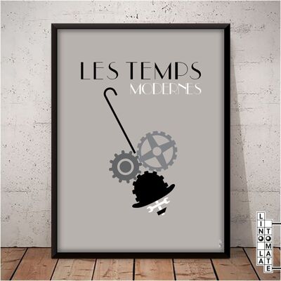 Affiche Lino la Tomate L227f
Hommage de Lino la Tomate à « LES TEMPS MODERNES » (style ancien) (version française)
Charlie Chaplin