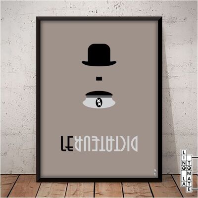 Poster Lino the Tomato L228f
Homage by Lino la Tomate to “THE DICTATOR” (old style) (French version)
Charlie Chaplin