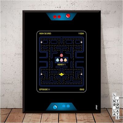 Poster Lino the Tomato L230e
Tribute from Lino the Tomato to “STAR WARS V, The Empire Strikes Back” “STAR WARS V, The Empire Strikes Back” (english version)
Pixel Art, Pac-Man