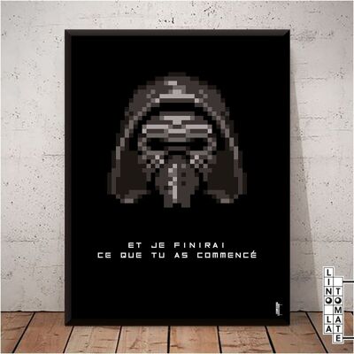 Póster Lino el Tomate L235f
Homenaje de Lino el Tomate a “STAR WARS” (Kylo Ren) (versión francesa)
Arte de pixel