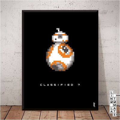 Poster Lino die Tomate L238e
Die Hommage von Lino the Tomato an „STAR WARS“ (BB8) (englische Version)
Pixel Kunst