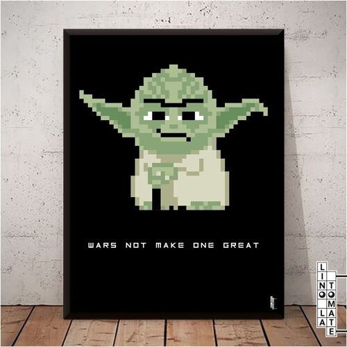 Affiche Lino la Tomate L239e
Hommage de Lino la Tomate à « STAR WARS » (Yoda) (english version)
Pixel Art