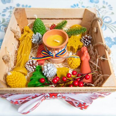 Gift box in basket