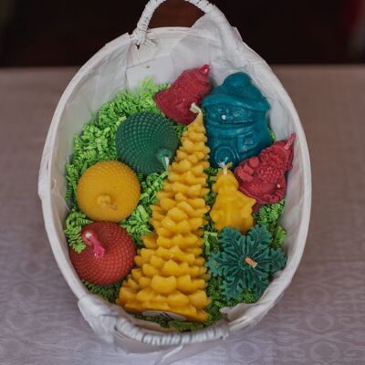 CHRISTMAS box "Winter" beeswax candle