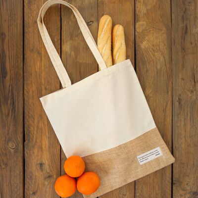 50 Organic cotton and jute bags 36x40 cm - Ecological - Compostable - Handmade