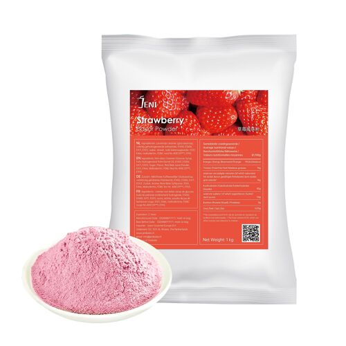 Bubble Tea Powder | Milk Shake Powder | JENI Strawberry Flavor Powder - 1Kg
