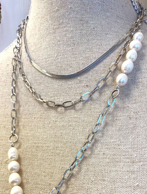 Necklace snake silver