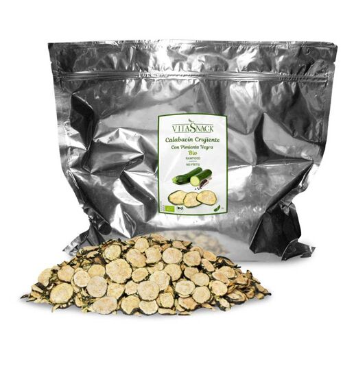 0,45 kg | GRANEL VitaSnack Calabacín con Pimienta Crujiente | Zucchini with Black Pepper Crunch B