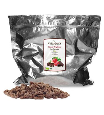 1 kg | VRAC VitaSnack Fraise au Chocolat Croquant | Croquant aux fraises et au chocolat EN VRAC | BIO