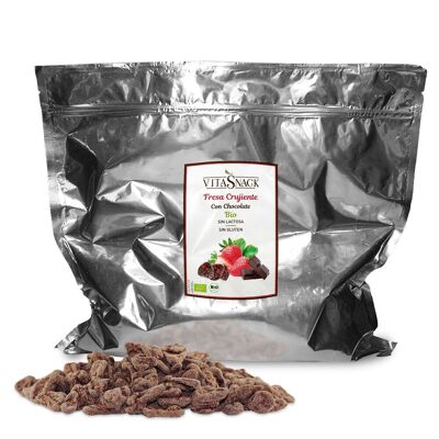 1 kg | VRAC VitaSnack Fraise au Chocolat Croquant | Croquant aux fraises et au chocolat EN VRAC | BIO