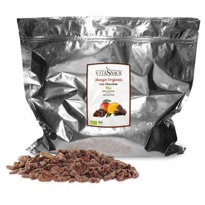 1 kg | VRAC VitaSnack Mangue au Chocolat Croquant | Croquant à la mangue et au chocolat EN VRAC | BIO