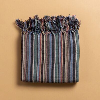 Asciugamano turco Kusum - Dai colori scuri e forti, tessuto a mano utilizzando cotone turco biologico originale