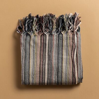 Asciugamano turco Balim - Con toni della terra, tessuto a mano utilizzando cotone turco biologico originale