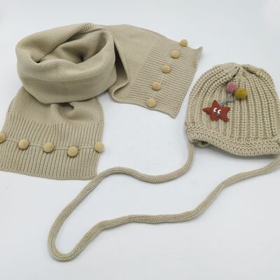 Set cappello e sciarpa, Confezione regalo per neonato, art. 203009