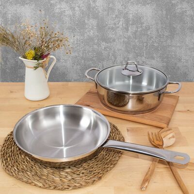 Serenk Modernist 3 Piece Steel Cookware Set