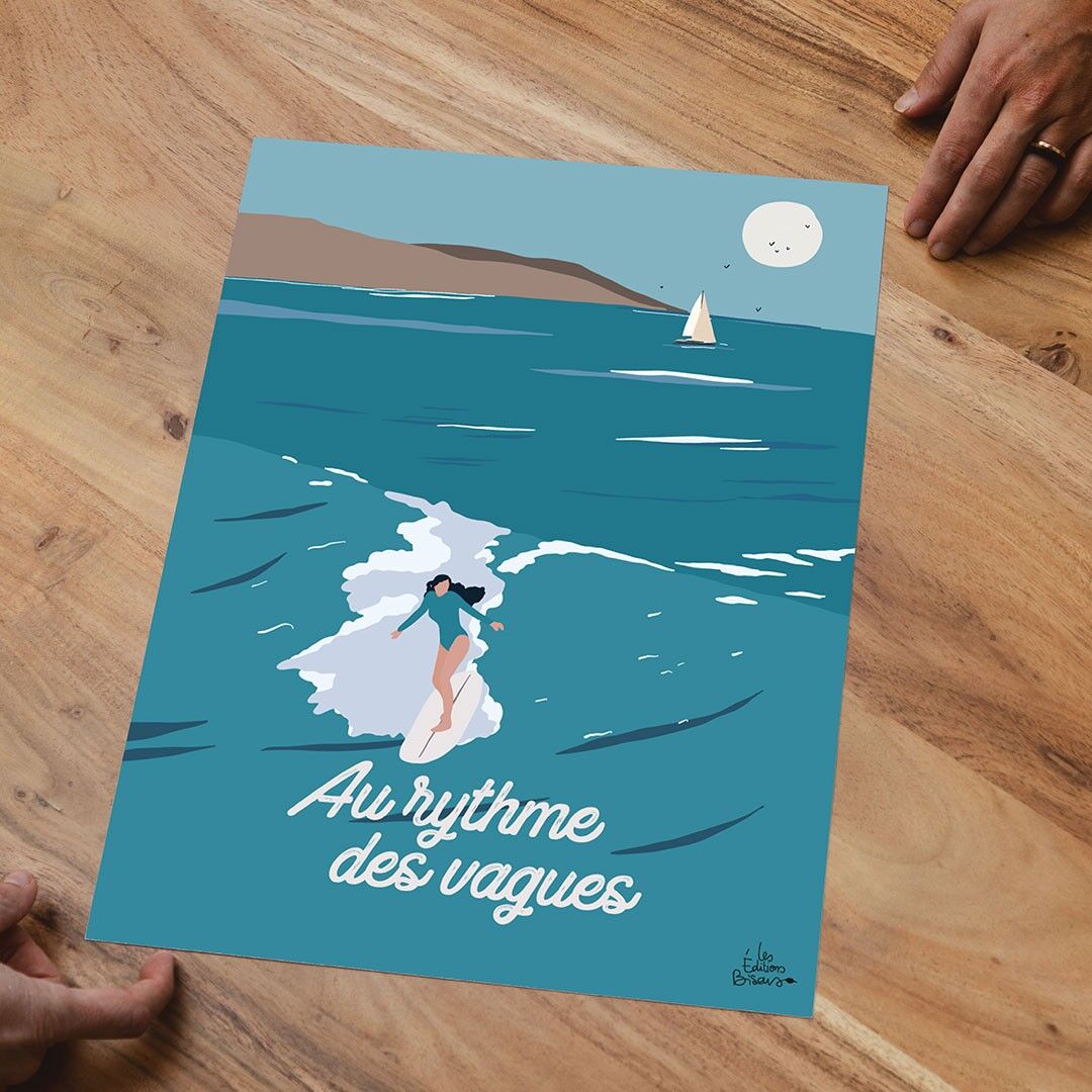 Poster 30x40 - To the rhythm of the waves
