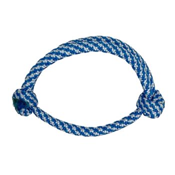 bracelet surf blanc & spirale bleu caraïbe | bracelet enfant réglable fait main