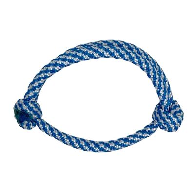 surf bracelet white & caribbean blue spiral | handmade adjustable children's bracelet