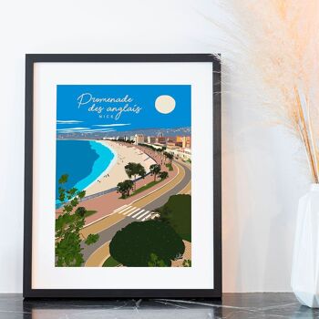 Affiche Nice, Promenade des anglais, French Riviera 3