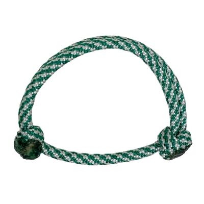 pulsera surf espiral blanca y verde | pulsera infantil ajustable hecha a mano