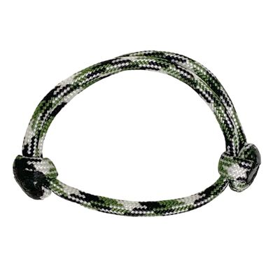 pulsera surf camo verde blanco | pulsera infantil ajustable hecha a mano