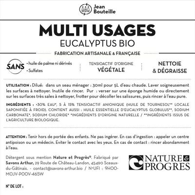 50 x Contra etiqueta - Limpiador Multiusos con eucalipto