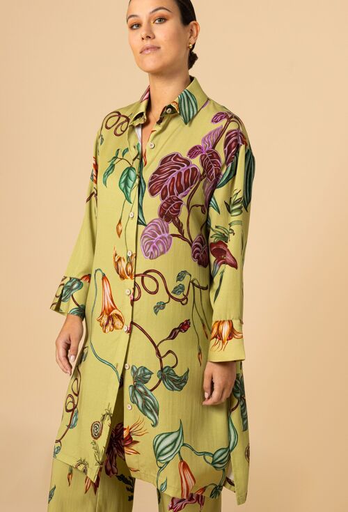 Botanic Lyocell Maxi oversize shirt with vents