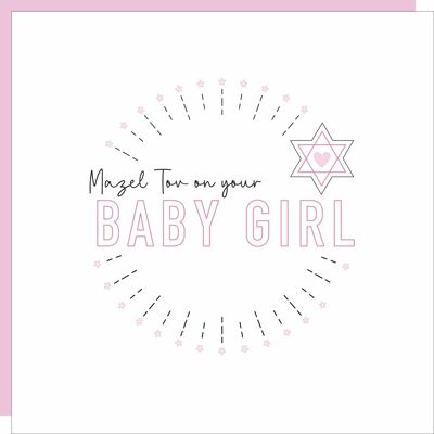 Jewish Baby Girl Card
