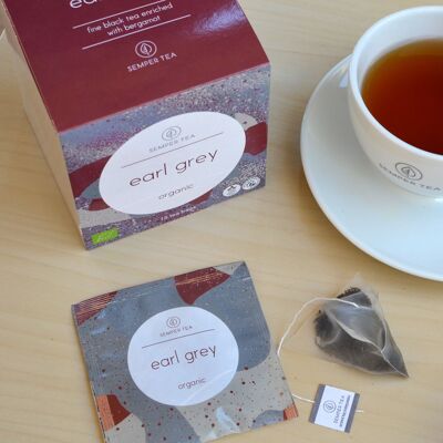 Tè biologico EARL GREY I Piramide di tè in bustina SENZA PLASTICA