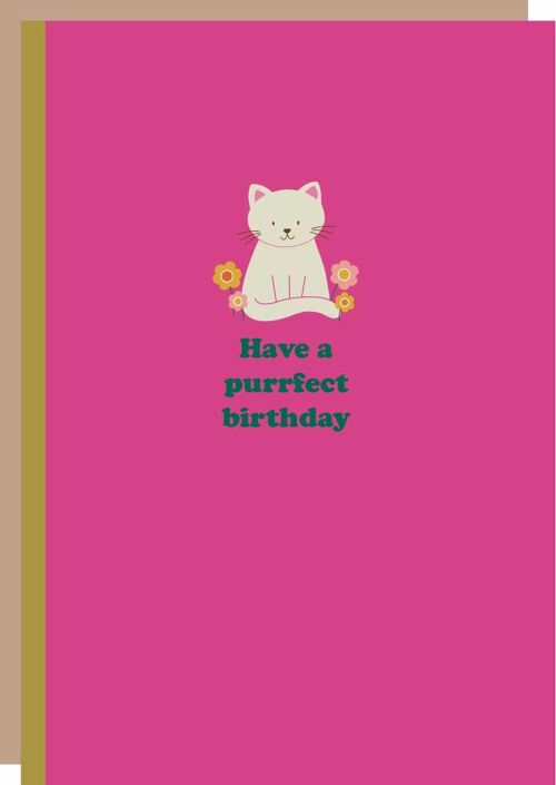 Have a purrfect birthday greetings card