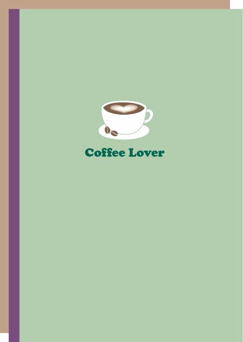 Coffee lover greetings card