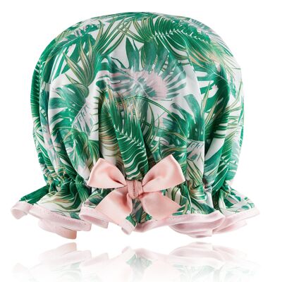 Nouveau bonnet de douche palmiers tropicaux