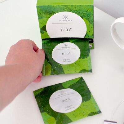 MINT organic tea I Tea pyramid in sachet - PLASTIC FREE