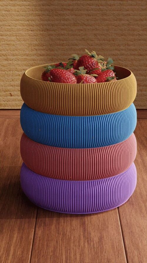 Stapelbare Designer Schalen - Als Organizer Schale für persönliche Gegenstände oder als Tischdekorationen als Obstschale verwendbar