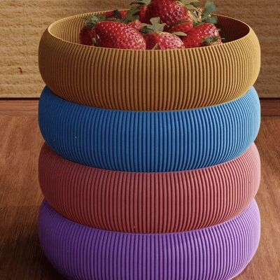 Stackable designer bowls - Can be used as an organizer bowl for personal items or as table decorations as a fruit bowl