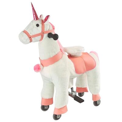 Unicorno al trotto, pony rotolante, cavallo meccanico