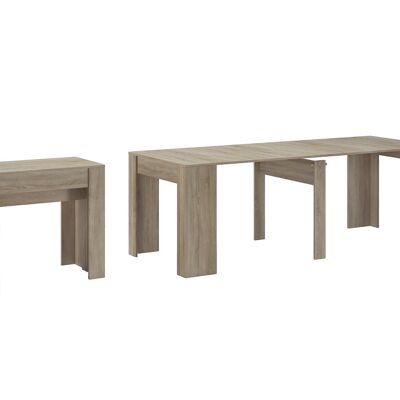 Skraut Home - Table console de repas extensible jusqu'à 237 cm, coloris chêne clair, Dimensions fermé : 90x50x78 cm de hauteur. HA-1Q6N-1X7U