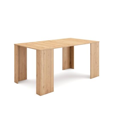 Accueil | Table console extensible | Table à manger pliante | 160 | Pour 8 personnes | Salle à manger et cuisine | Style moderne | Chêne149_3_02