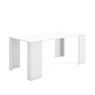 Skraut Home | Extendable Console Table | Folding dining table | 180 | For 8 people | Dining room and kitchen | Modern Style | White154_33_02