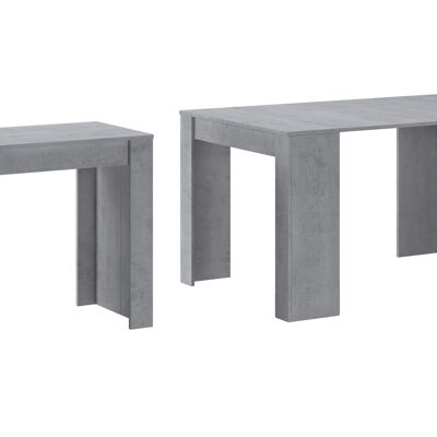 Skraut Home - Dining Console Table extendable up to 140 cm, CEMENT color, Closed dimensions: 90x50x78 cm. 08-5VA2-LWP7