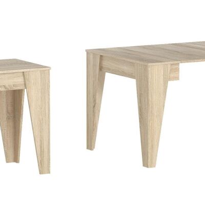 Skraut Home - TM Dining Console Table extendable up to 146 cm, oak color, Closed dimensions: 90x53.6x74cm. JP-1WN7-7Q5C