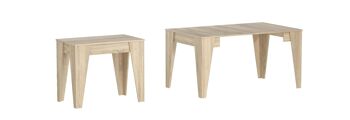 Skraut Home - Table console de salle à manger TM extensible jusqu'à 146 cm, coloris chêne, Dimensions fermées : 90x53.6x74cm. JP-1WN7-7Q5C 1