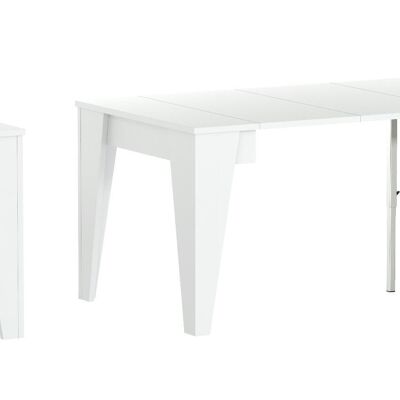 Skraut Home - TM dining console table extendable up to 239 cm, matte white color, closed dimensions: 90x53.6x74.6cm high. 9D-Q92J-O7GG