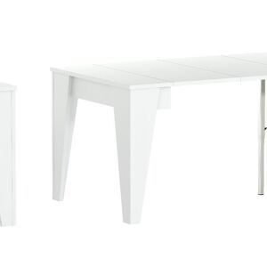 Skraut Home - Table console de repas TM extensible jusqu'à 239 cm, coloris blanc mat, dimensions fermées : 90x53.6x74.6 cm de haut. 9D-Q92J-O7GG