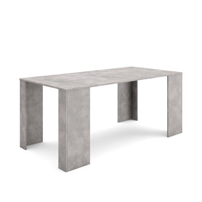 Skraut Home | Extendable Console Table | Folding dining table | 180 | For 8 people | Dining room and kitchen | Modern Style | Cement156_5_02