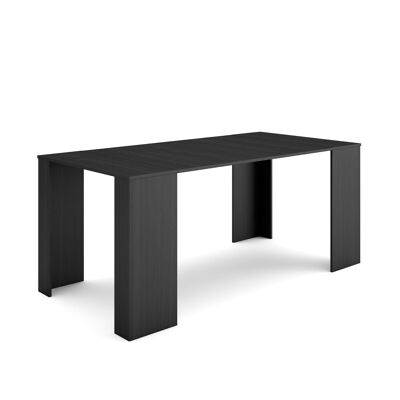 Skraut Home | Extendable Console Table | Folding dining table | 180 | For 8 people | Dining room and kitchen | Modern Style | Black155_17_02