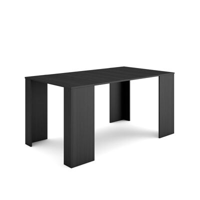 Skraut Home | Extendable Console Table | Folding dining table | 160 | For 8 people | Dining room and kitchen | Modern Style | Black151_17_02